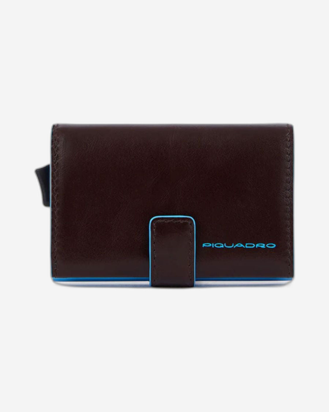 Piquadro Blue Square Credit Card Holder Case
