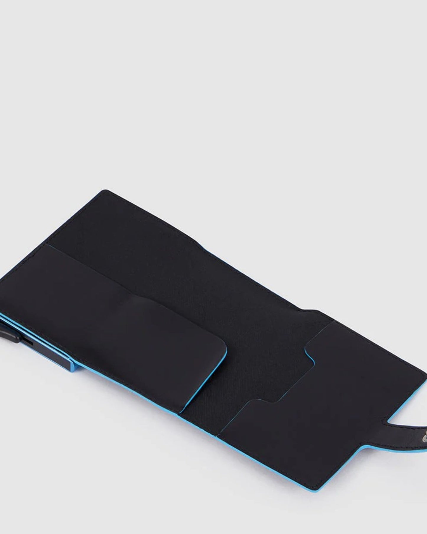 Piquadro Blue Square RFID Protection Card Holder Black