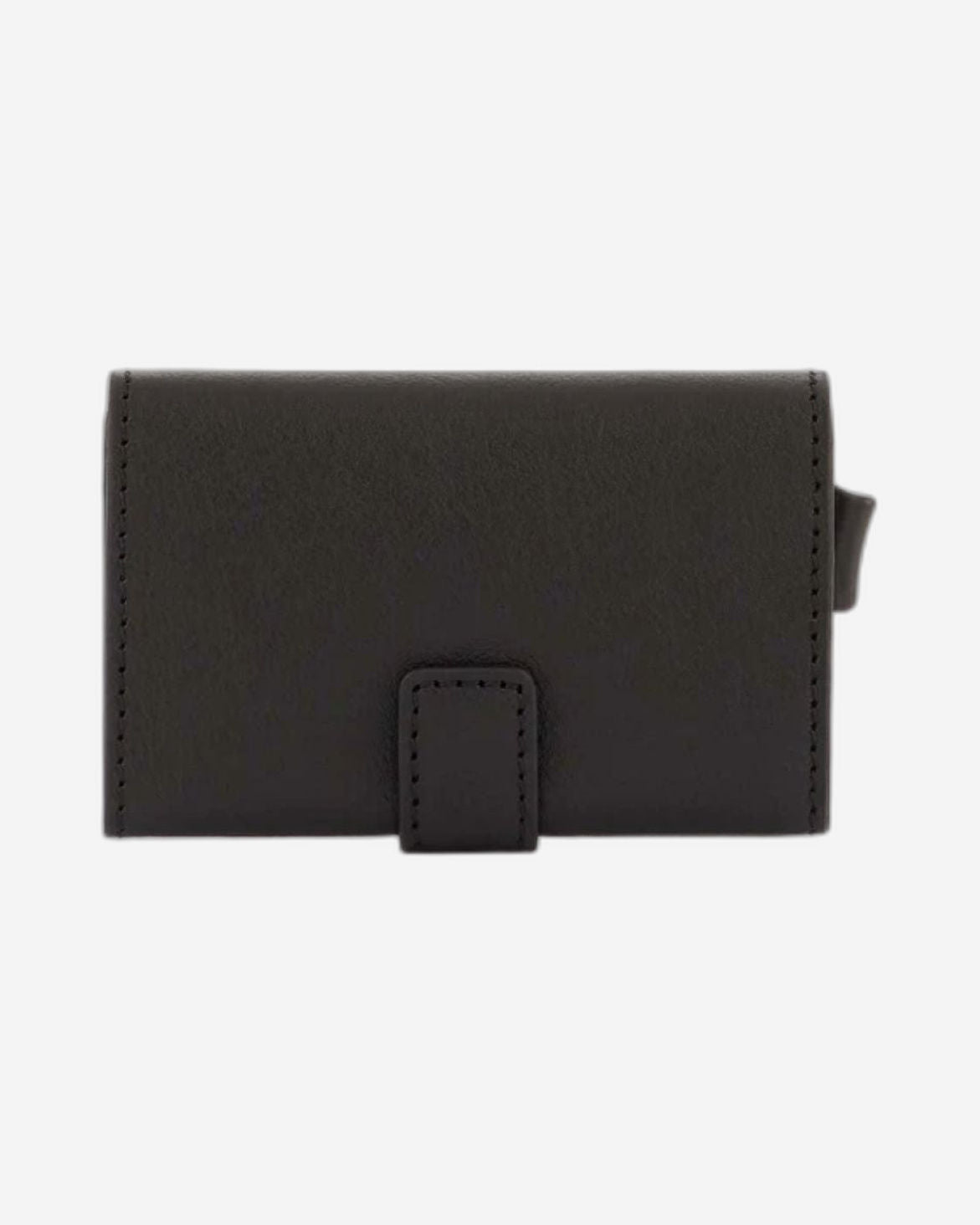Piquadro Black Square Credit Card Holder Case