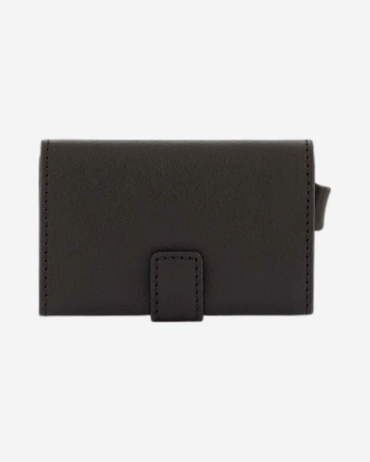 Piquadro Black Square Credit Card Holder Case