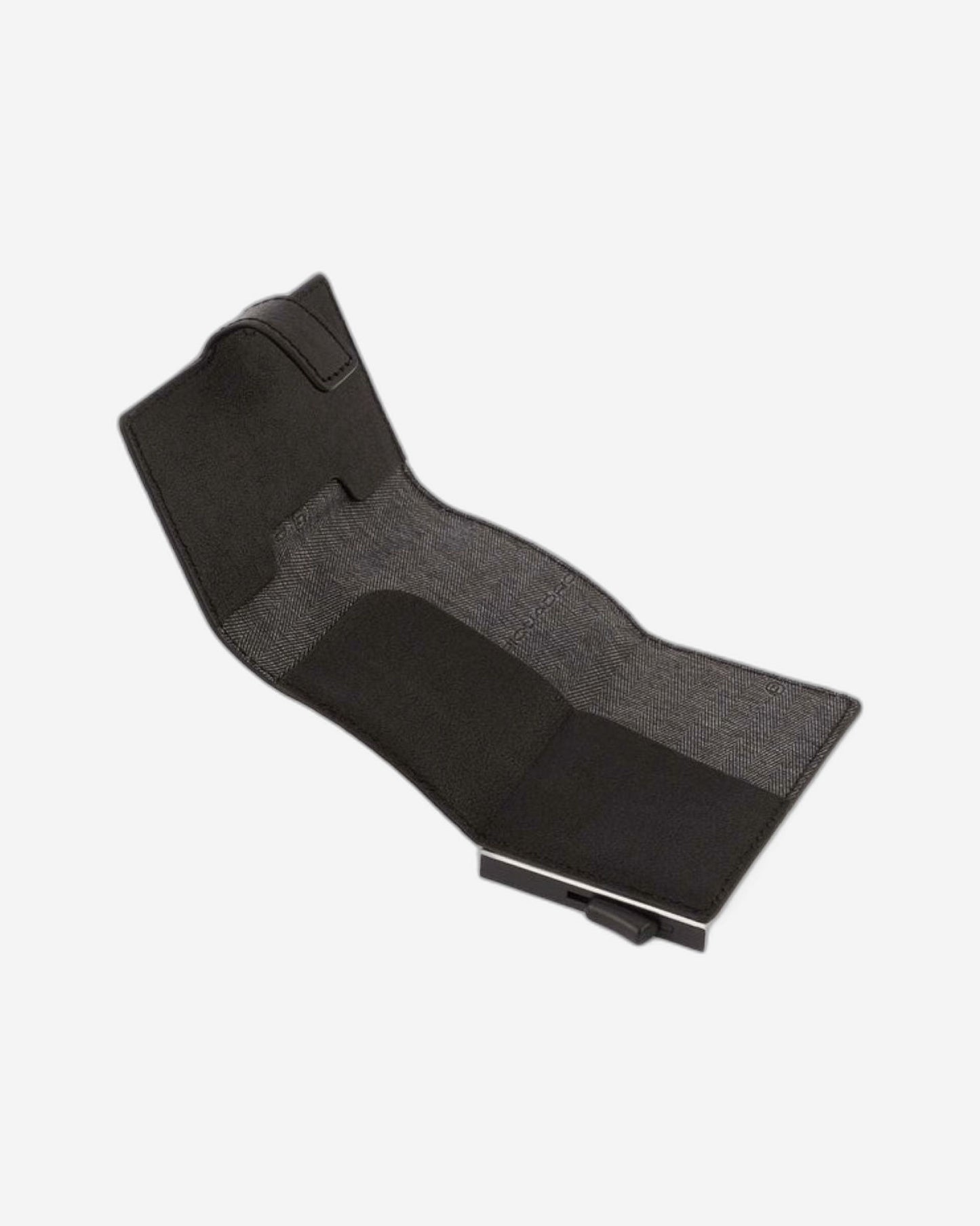 Piquadro Black Square Credit Card Holder Case