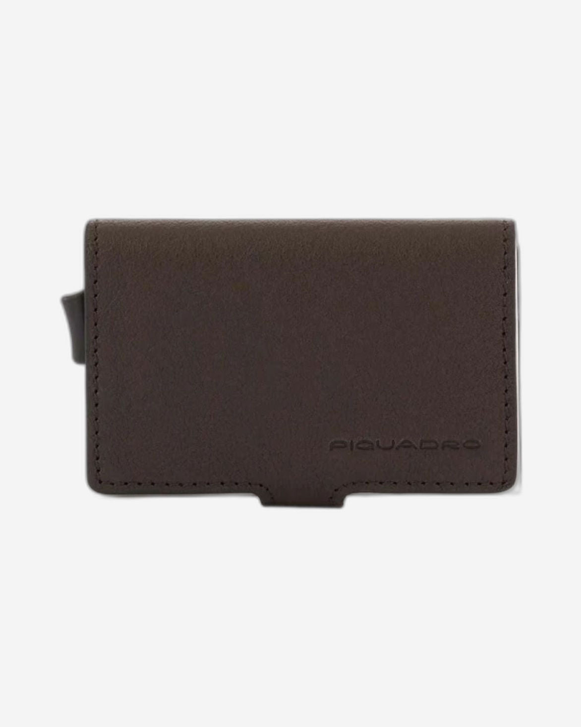 Piquadro Black Square Credit Card Holder Case