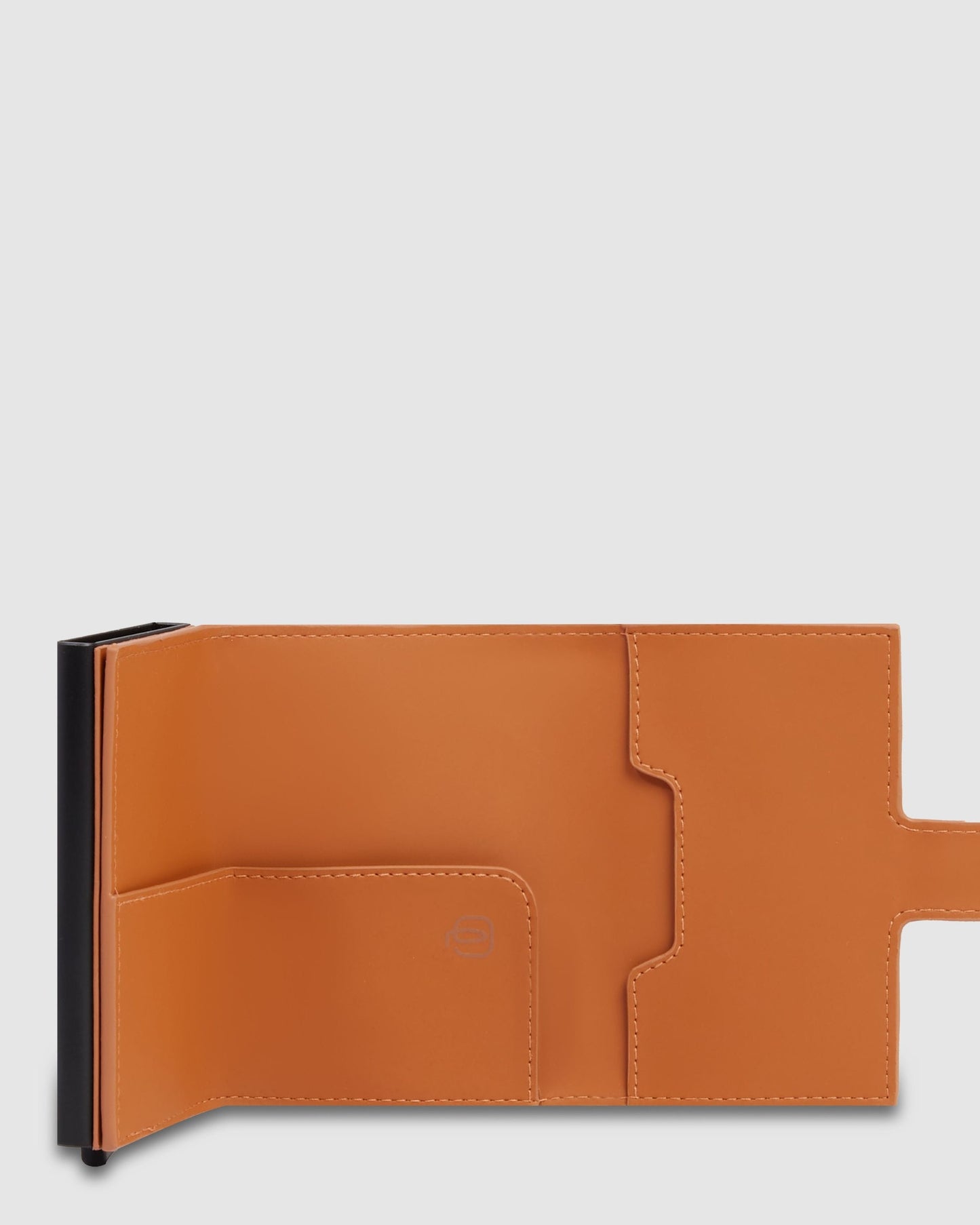Piquadro Metal Credit Card Holder Tobacco Brown