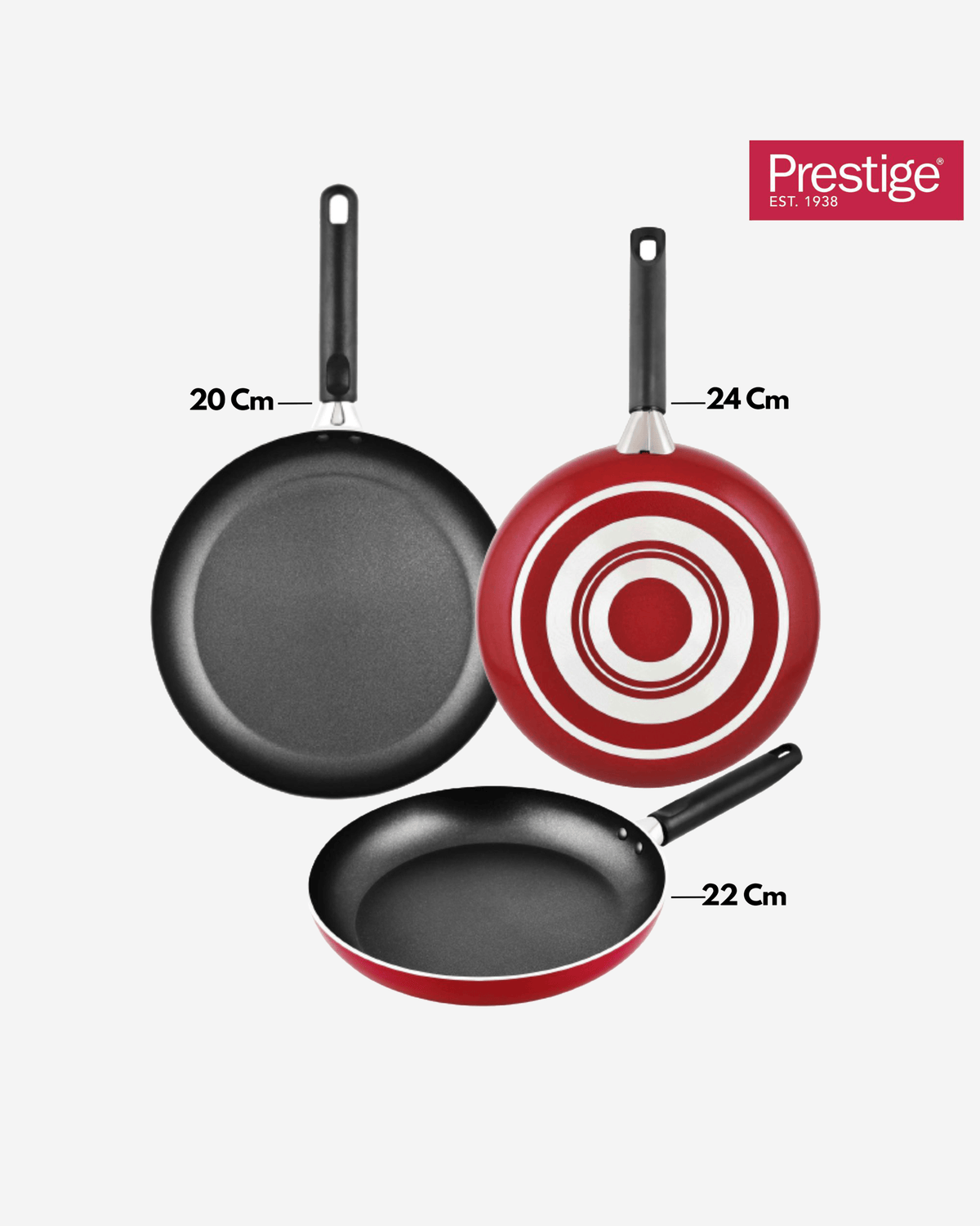 Prestige Classique Fry Pan 30cm Non-Stick Red