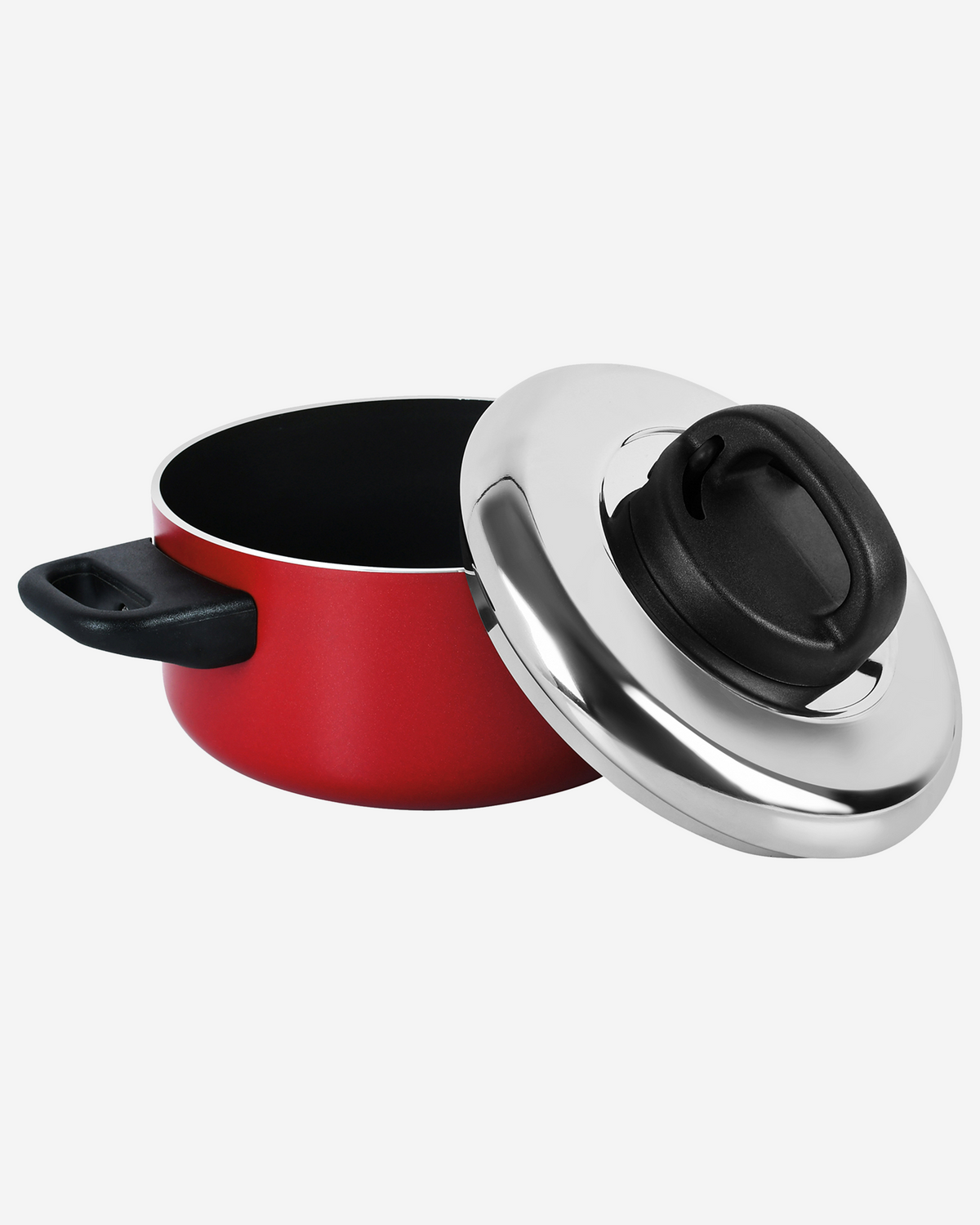 Prestige Classique Casserole 28cm Non-Stick Red SS Lid