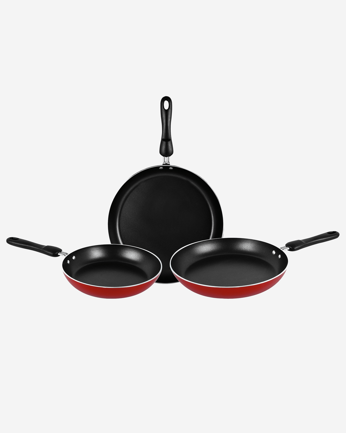 Prestige Fry Pan Set 3Pc Aluminium Non-Stick Red
