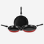 Prestige Fry Pan Set 3Pc Aluminium Non-Stick Red