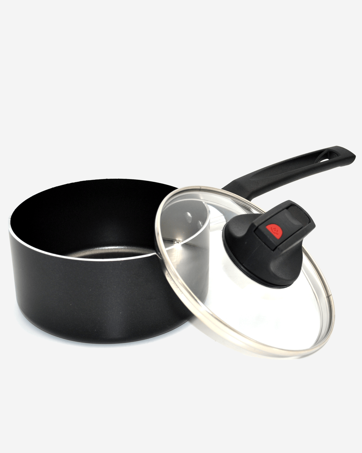 Prestige Safecook Saucepan 16cm Black Glass Lid