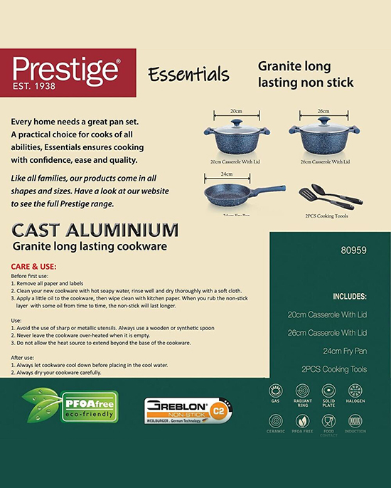 Prestige Granite Set 7Pc Blue