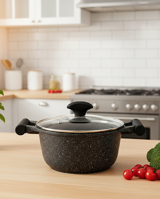 Prestige Granite Set 7Pc Black