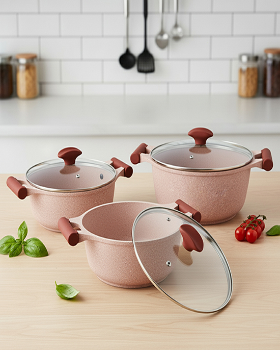 Prestige Granite Set 6Pc Pink