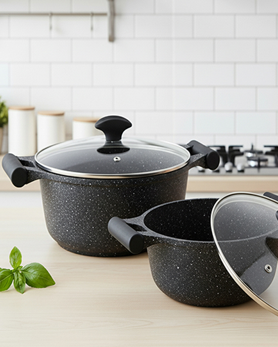 Prestige Granite Set 6Pc Black