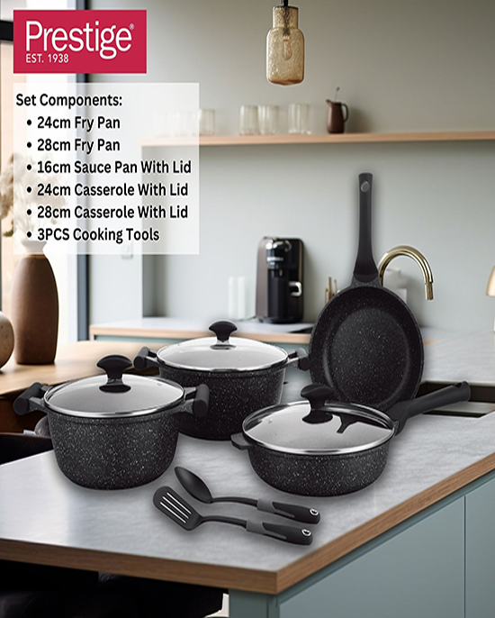 Prestige Granite Set 11Pc Pink