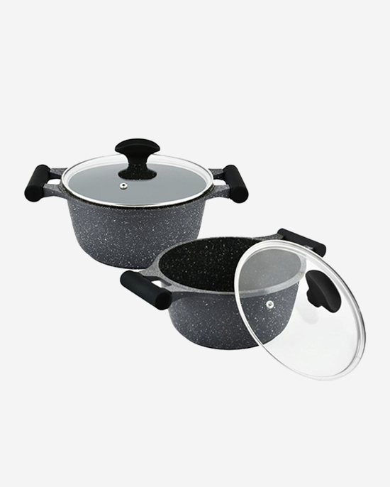 Prestige Granite Set 9Pc Black