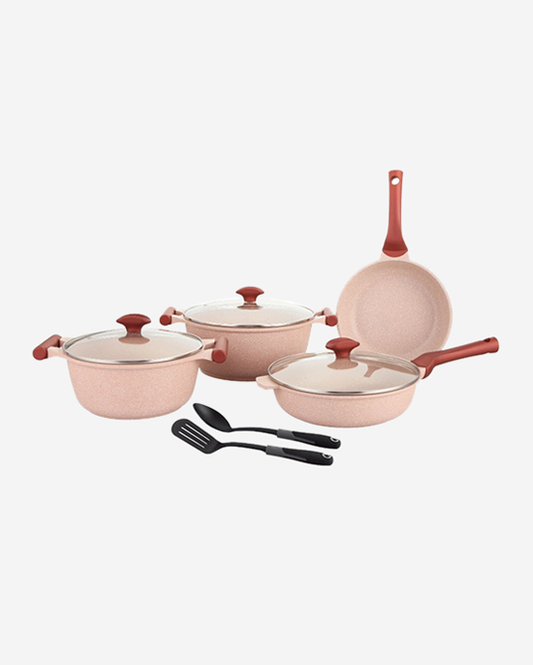 Prestige Granite Set 9Pc Pink