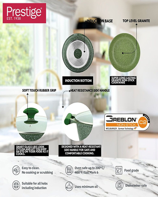 Prestige Granite Set 9Pc Pink