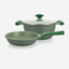 Prestige Granite Combo 2Pc Fry Pan + Casserole Green