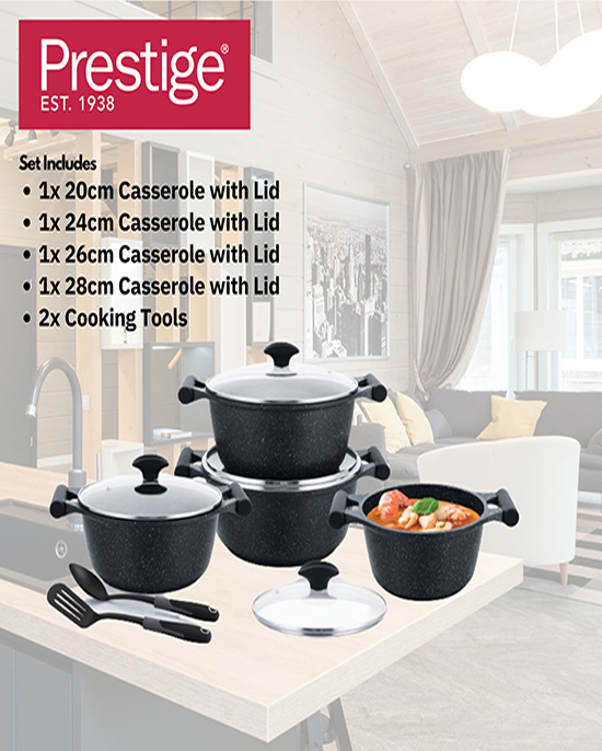 Prestige Granite Combo 2Pc Fry Pan 24+28Cm Green