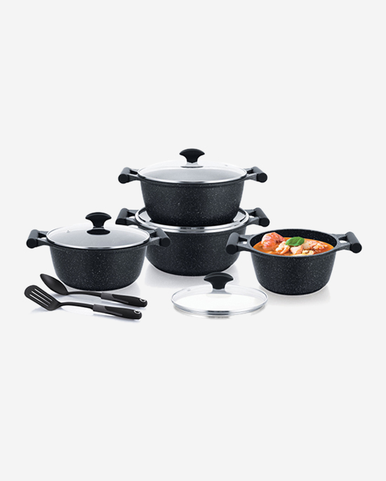 Prestige Granite Set 10Pc Black