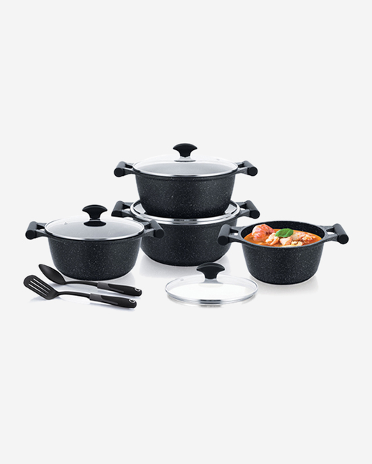 Prestige Granite Set 10Pc Black