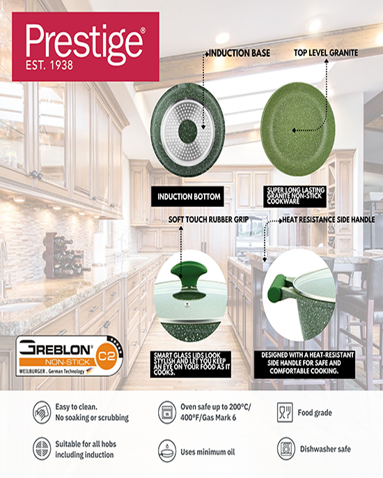 Prestige Granite Set 10Pc Black