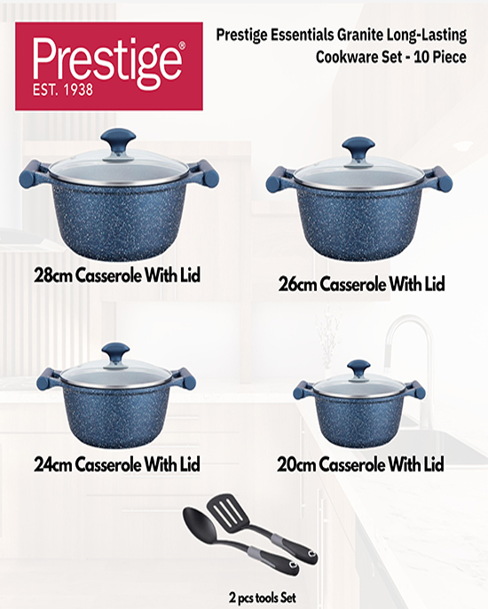 Prestige Granite Set 10Pc Blue
