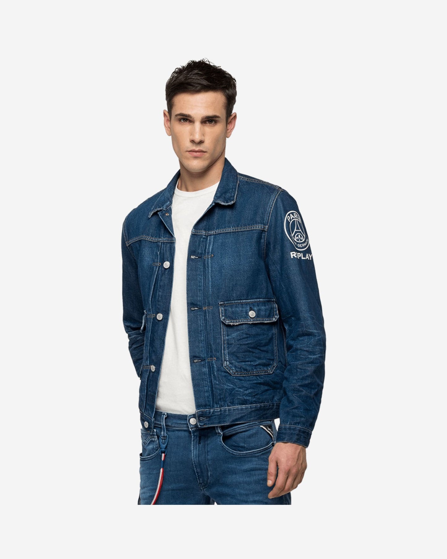 REPLAY PSG BRIGHT BLUE JACKET