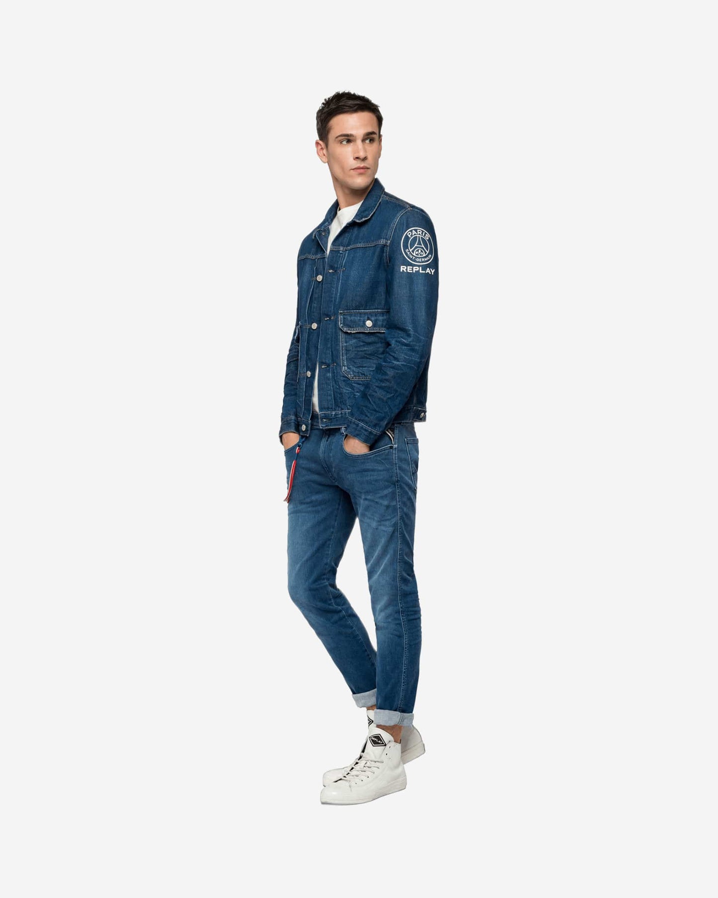 REPLAY PSG BRIGHT BLUE JACKET