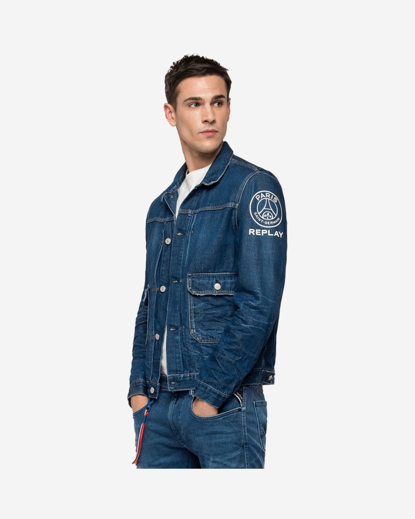 REPLAY PSG BRIGHT BLUE JACKET