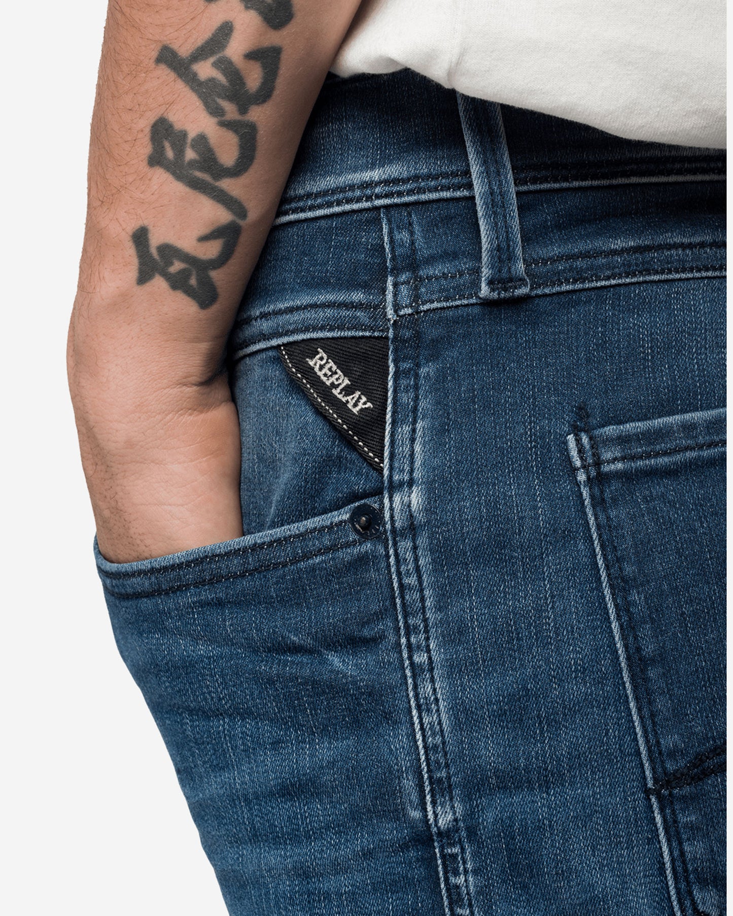 REPLAY PSG ANBASS HYPERFLEX BIO SLIM-FIT JEANS