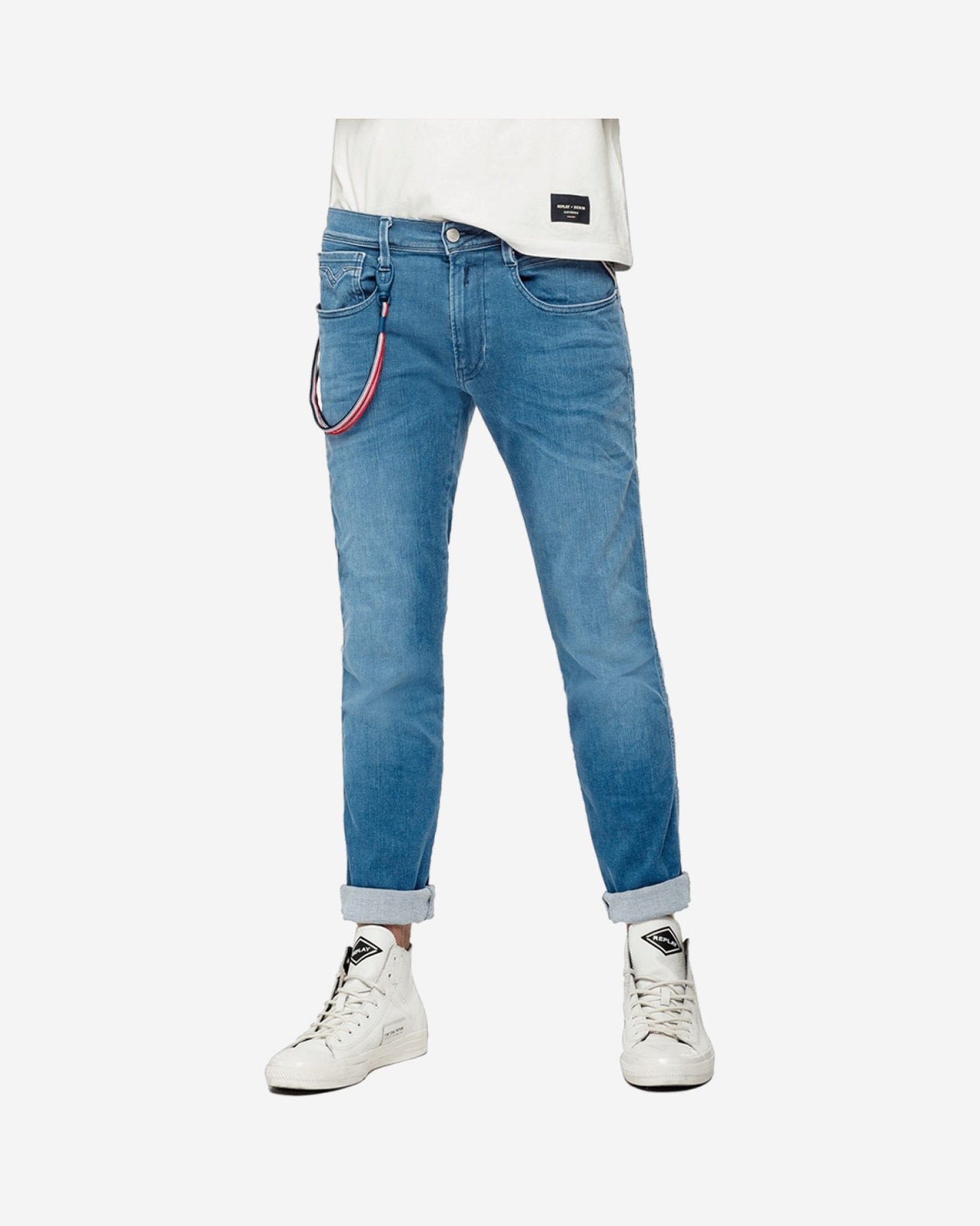 REPLAY PSG ANBASS HYPERFLEX BIO SLIM-FIT JEANS