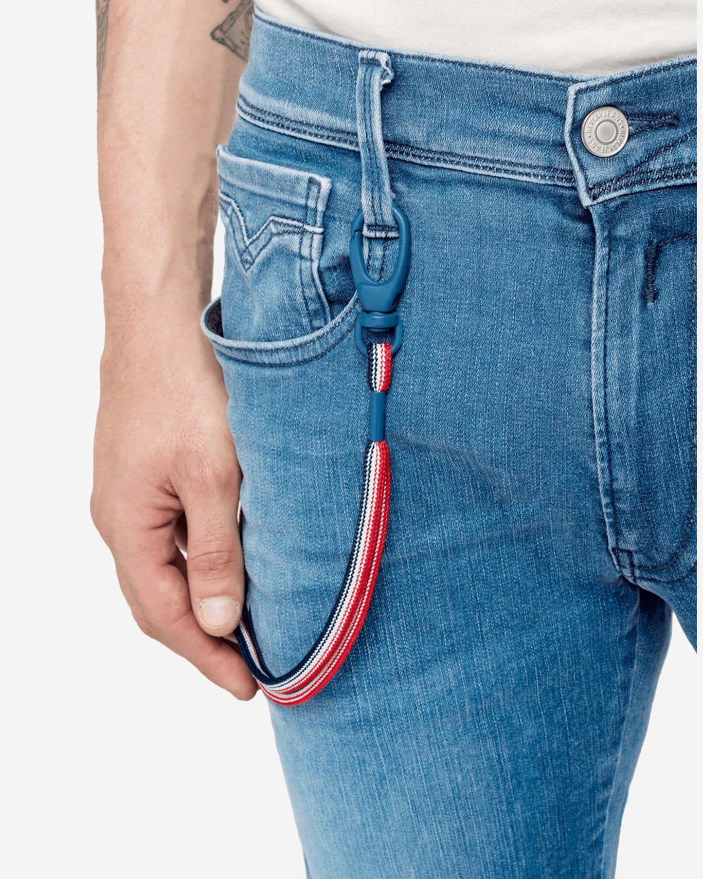 REPLAY PSG ANBASS HYPERFLEX BIO SLIM-FIT JEANS