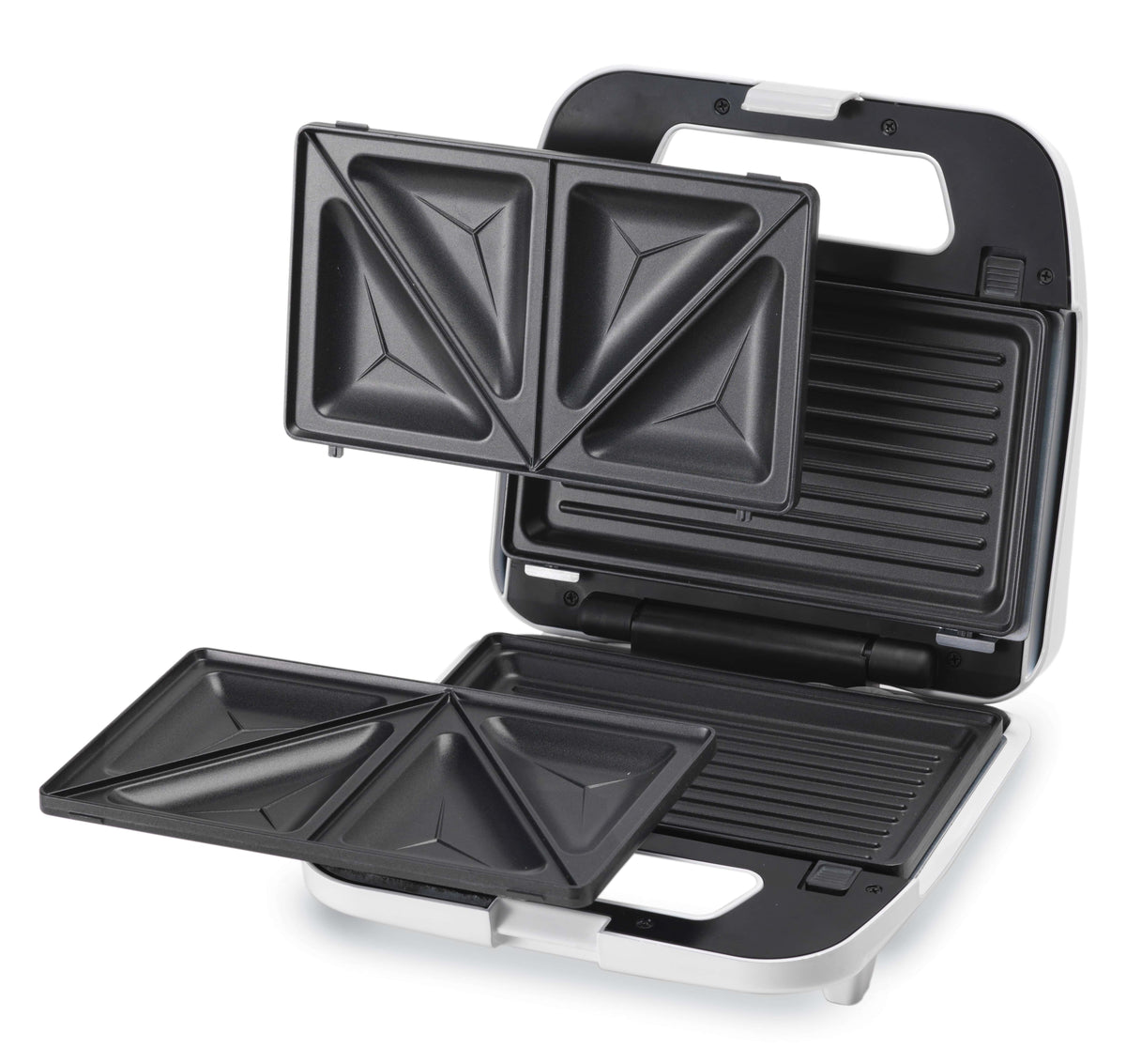 Kenwood Sandwich Maker, 2-in-1 Grill & Non-Stick Plates, White – SMP02.000WH (ESMA Certified)