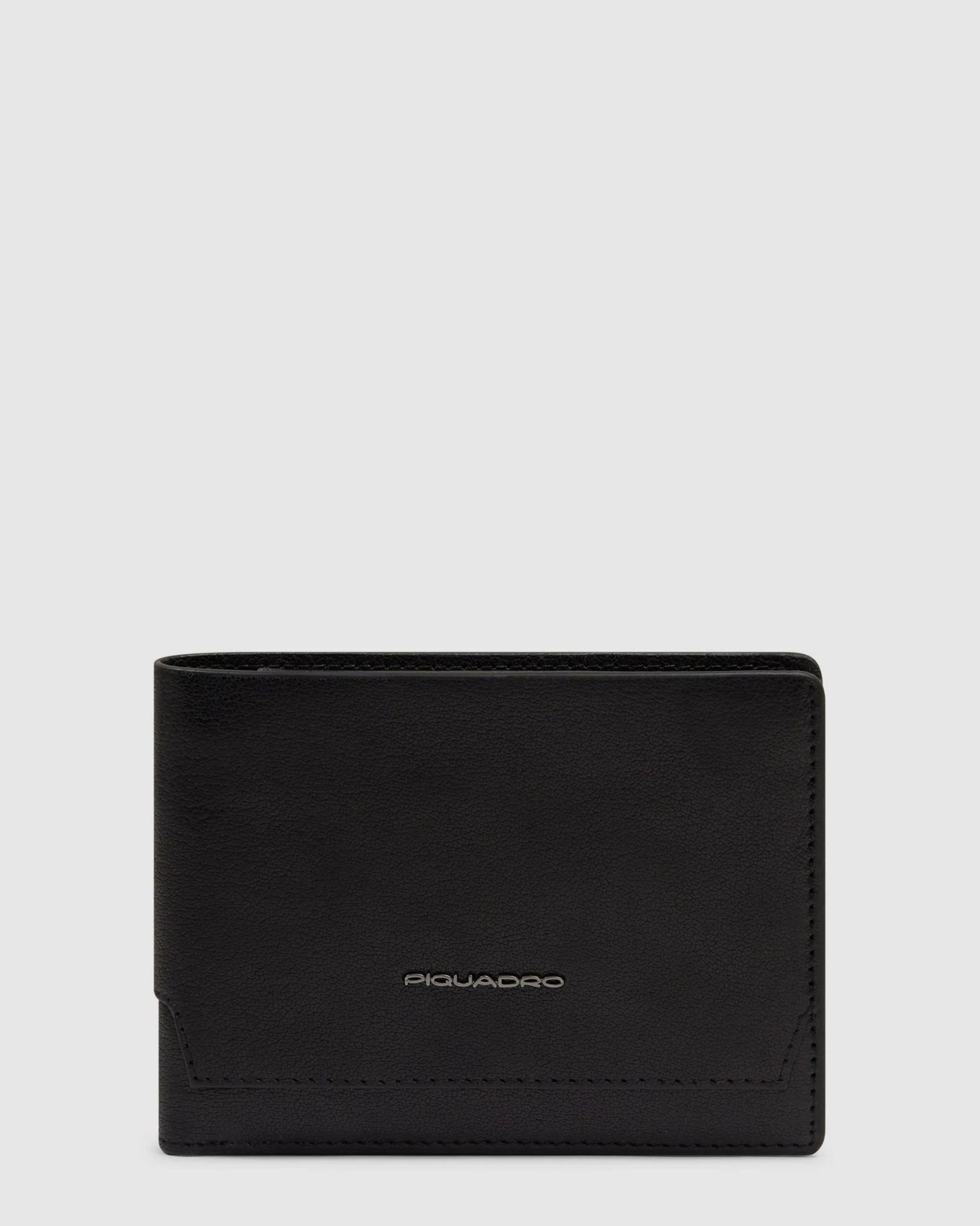 S141 SOLM MEN¿S LEATHER WALLET WITH COIN POCKET BLACK