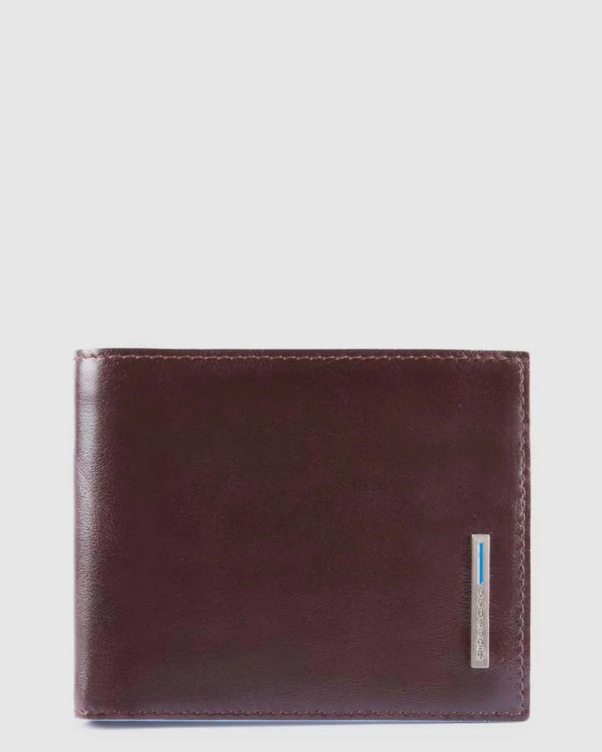 BLUE SQUARE MEN¿S LEATHER WALLET WITH FLIP UP ID WINDOW COIN POCKET CREDIT CARD SLOTS AND RFID PROTECTION MAGAGANY