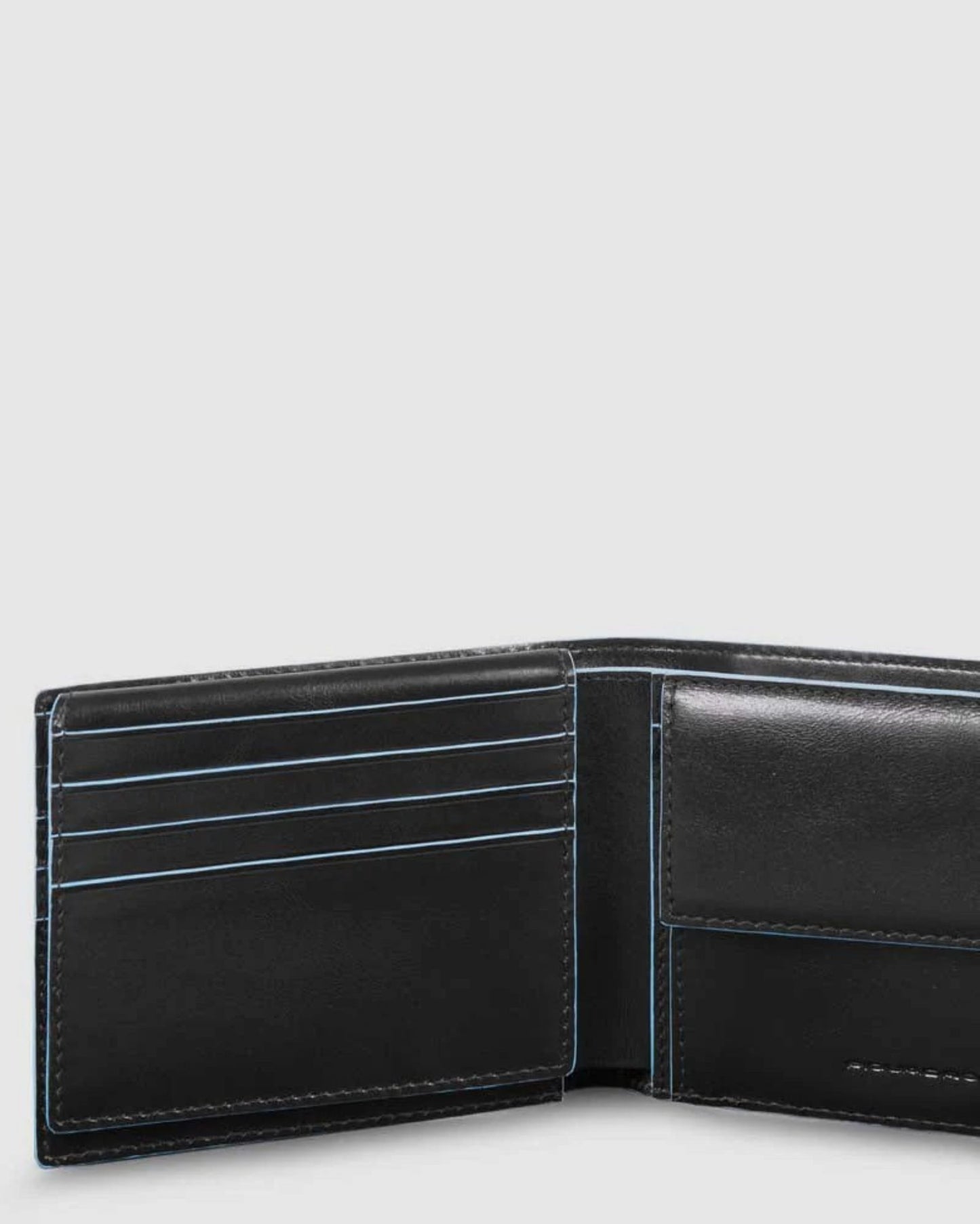 Piquadro Blue Square RFID Protection Leather Wallet Black