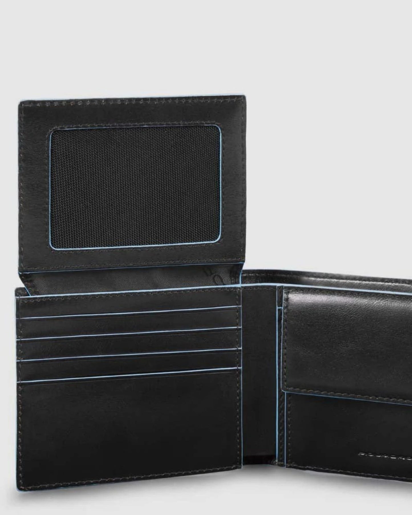 Piquadro Blue Square RFID Protection Leather Wallet Black