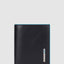 Piquadro Blue Square Credit Card Wallet Black