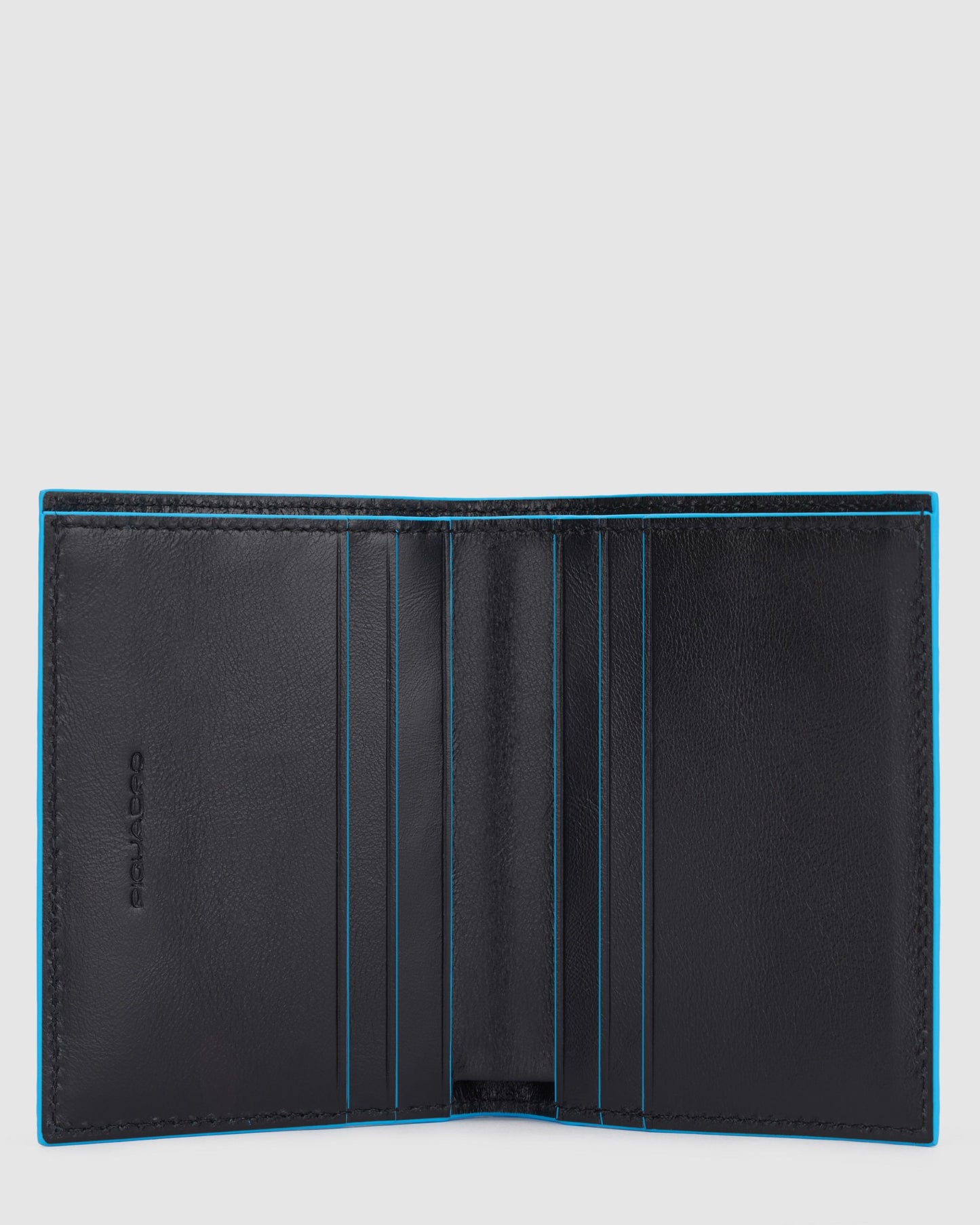 Piquadro Blue Square Credit Card Wallet Black