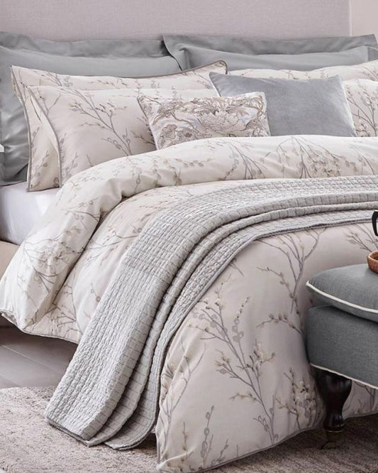 Laura Ashley "Pussy Willow" Duvet Cover Set in Dove Grey