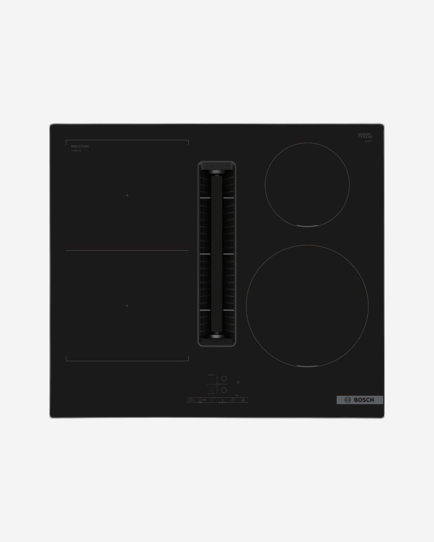 Bosch Series 4 Built-in Induction Hob With Integrated Ventillation 60cm - PVS601B16E Black
