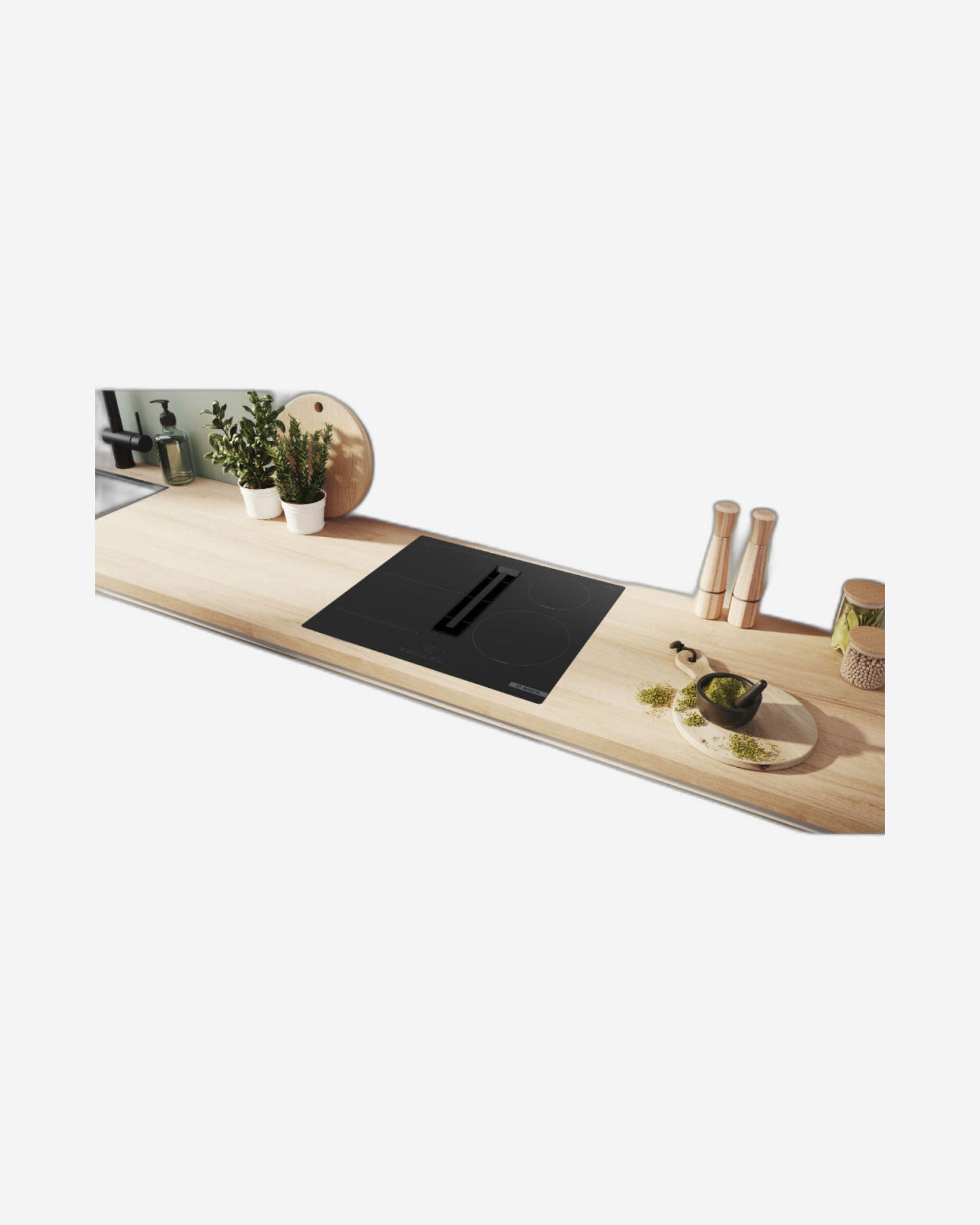 Bosch Series 4 Built-in Induction Hob With Integrated Ventillation 60cm - PVS601B16E Black