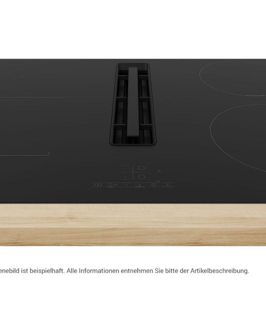 Bosch, 80 cm, Frameless Venting Induction Hob + Downdraft Extractor – PVS811B16E Black