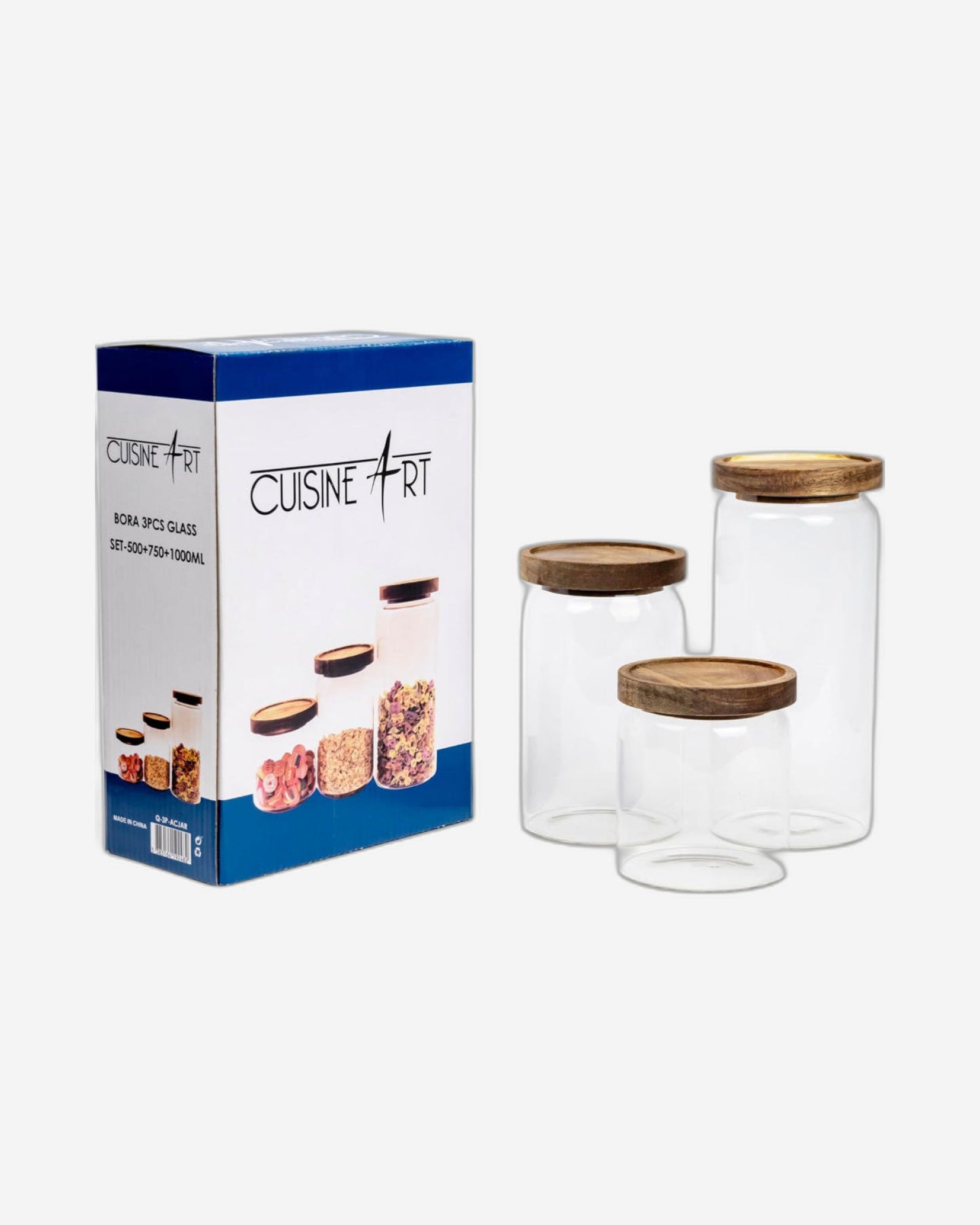 Cuisine Art Storage Jar Set 3Pc Round