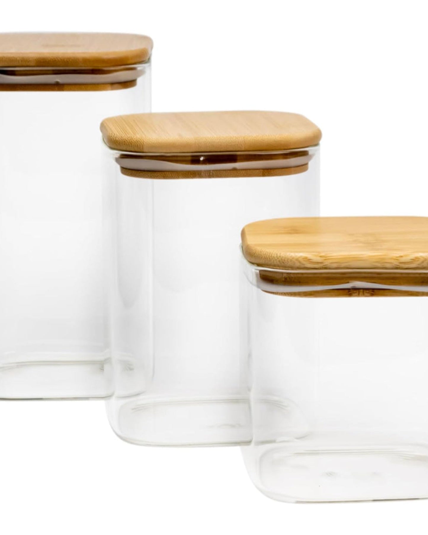 Cuisine Art Storage Jar Set 3Pc Square