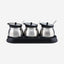 Cuisine Art Spice Jar Set 3Pc Black Stand