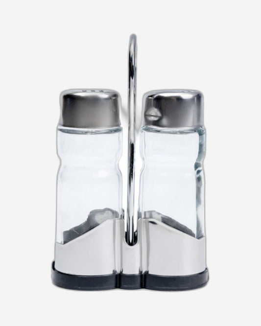 Cuisine Art Soda Lime Glass Salt Pepper Set, 40ml, 2 Pieces, Transparent