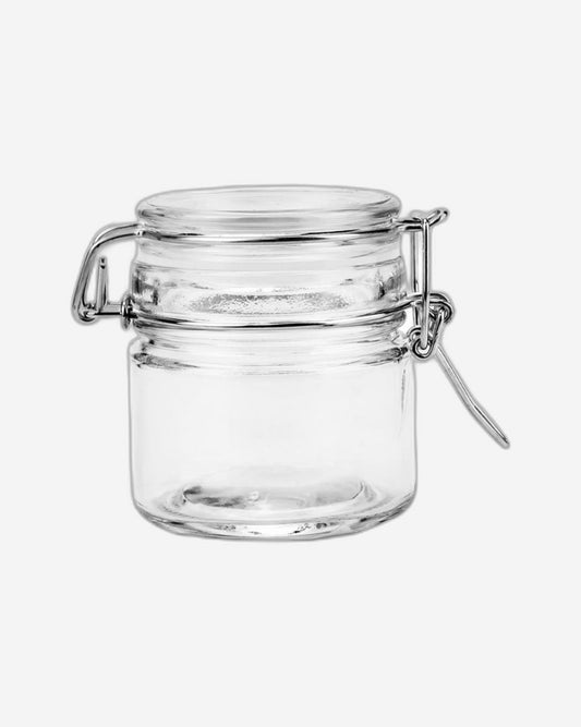 Cuisine Art Soda Lime Glass Jar with Clip, 110ml, Transparent