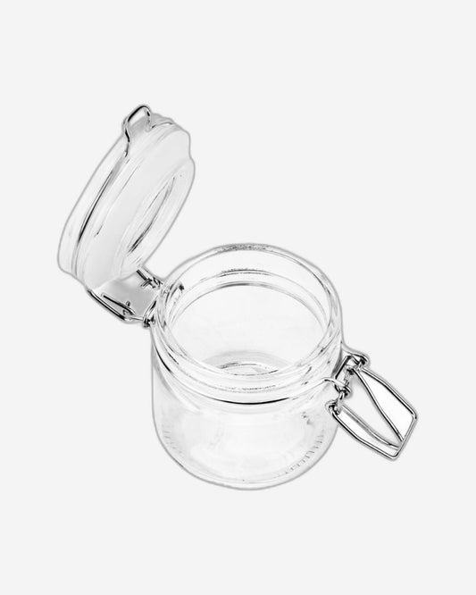 Cuisine Art Soda Lime Glass Jar with Clip, 110ml, Transparent