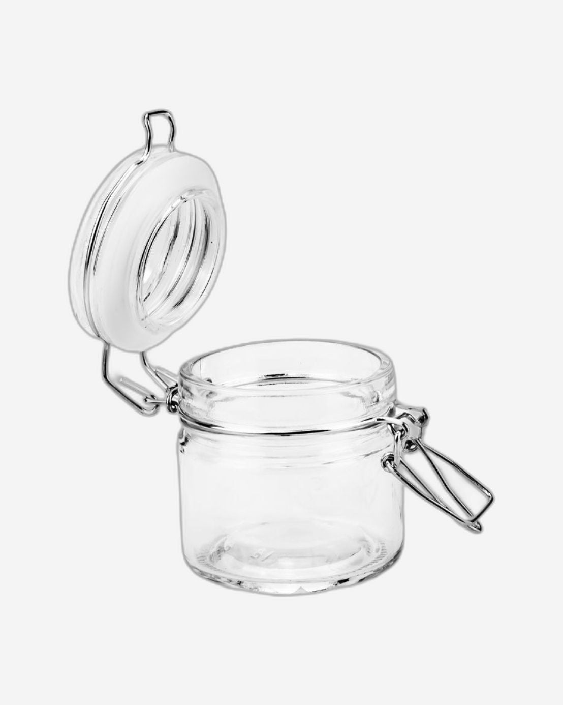 Cuisine Art Soda Lime Glass Jar with Clip, 110ml, Transparent